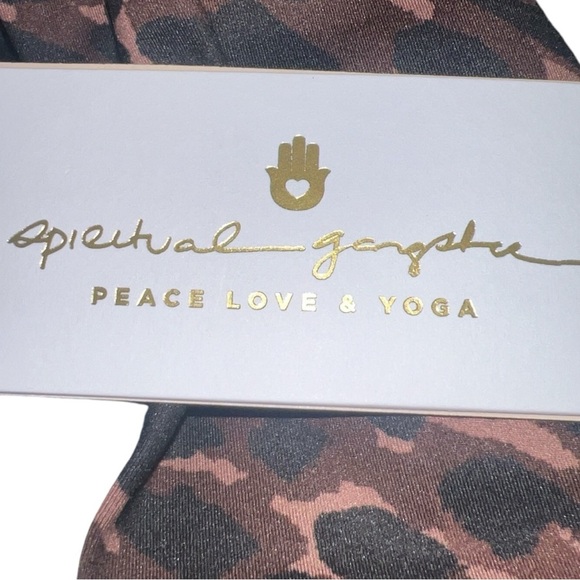 Spiritual Gangster Chocolate Animal Print Ada Dream Tech Eco Jersey Hw 7|NEW/NWT - Picture 5 of 6